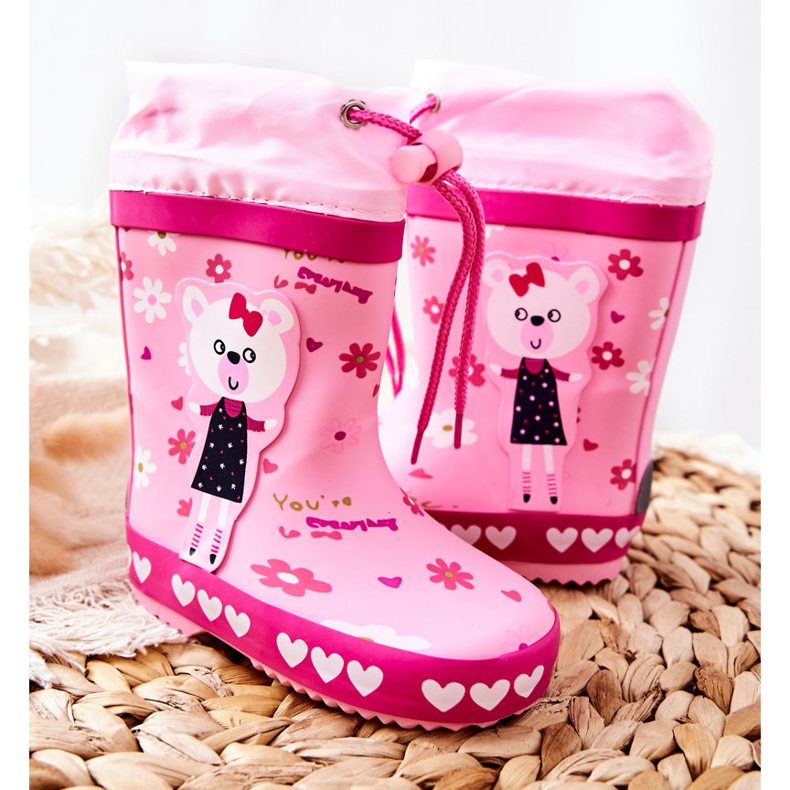 Chanclos de goma rosa para niños Oso de Zinstina 2
