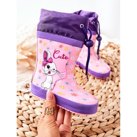 Chanclos de goma rosa para niños Hekamna Rabbit 1