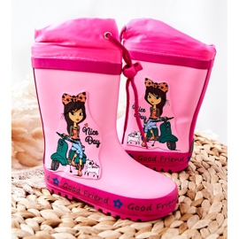 Botas de agua de goma para niños Pink Heilee Girl rosa 2