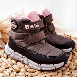 Botas de nieve para niños Memory Foam Big Star II374071 Szare negro gris 7