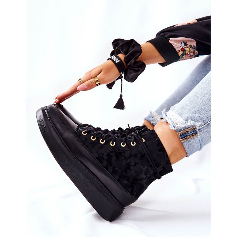 Lewski Shoes Zapatos Deportivos de Cuero Lewski 3034 Black Camo negro 2