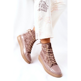 Lewski Shoes Zapatos Deportivos de Cuero Lewski 3034 Beige Camo 3