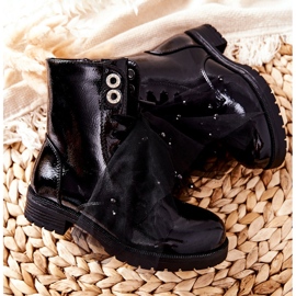 S.Barski Botines Infantiles Lacado Cálido Negro Semissa 5