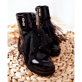S.Barski Botines Infantiles Lacado Cálido Negro Semissa 6