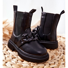 FR1 Botas para niños Warm Black Hinea Chain negro 12