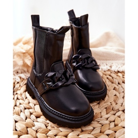 FR1 Botas para niños Warm Black Hinea Chain negro 9