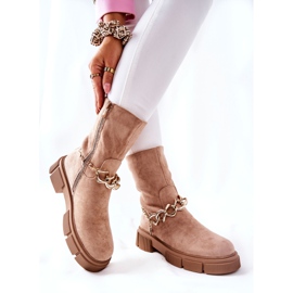 FB2 Botas Ante Trabajadores Beige Hellio 2