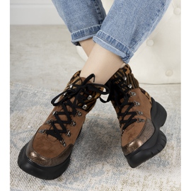 Zapatillas de invierno marrones con el tema animal de Cesaria marrón 2