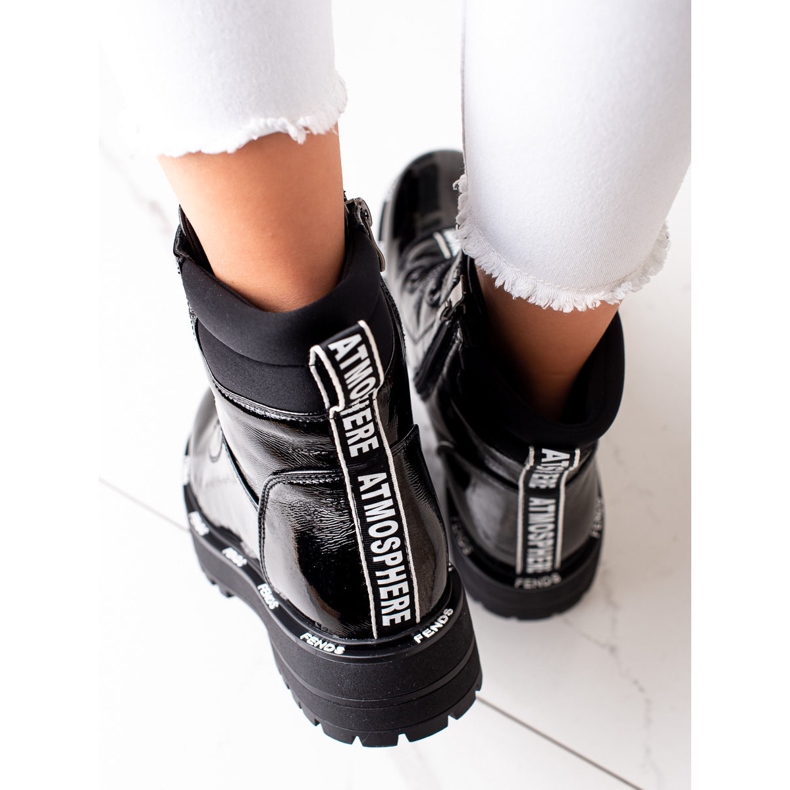 Botines Artiker piel negra negro 1