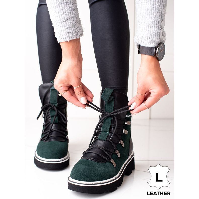 Botas ARTIKER de piel verde 1