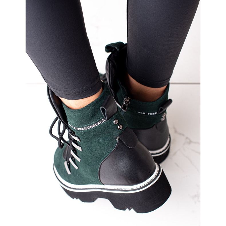Botas ARTIKER de piel verde 2