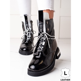 Botas ARTIKER de cuero de moda negro 1