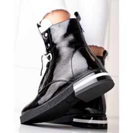 Botas ARTIKER de cuero de moda negro 2