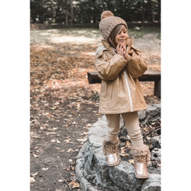 FR1 Botas de nieve para niños con piel Rosa Dorado Bonni rosado 8