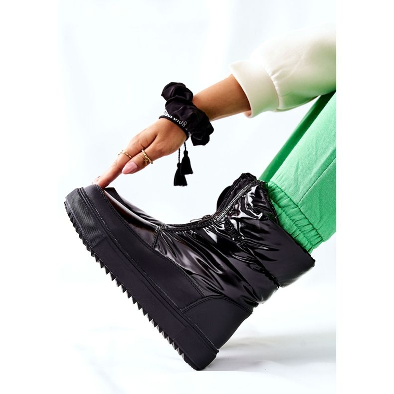 S.Barski Botas de nieve cálidas Black Monile para mujer negro 2