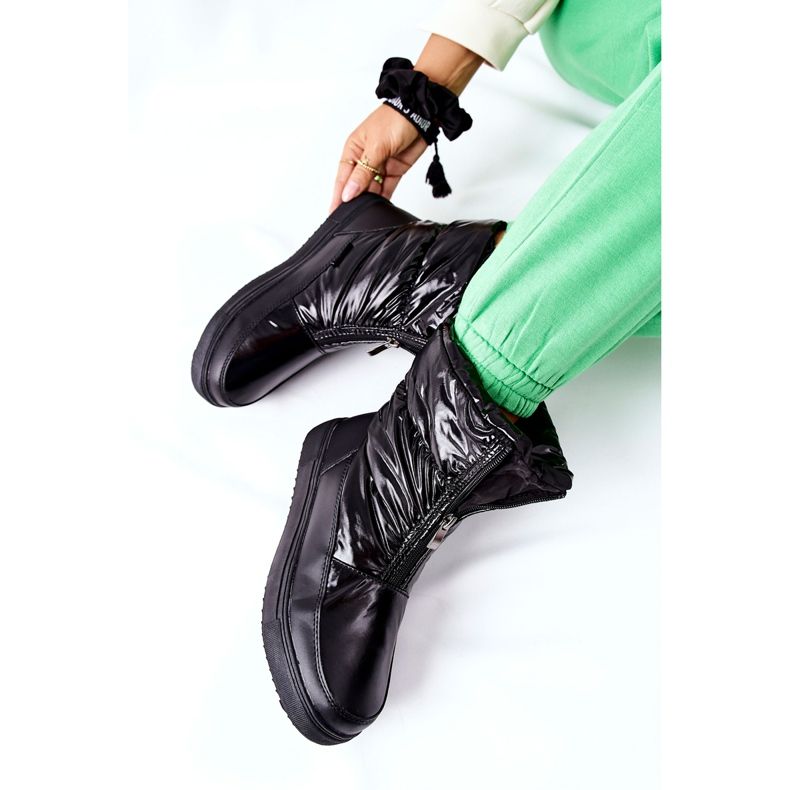 S.Barski Botas de nieve cálidas Black Monile para mujer negro 1