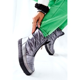 S.Barski Botas de nieve cálidas monile grises para mujer plata 3