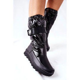 S.Barski Botas para la nieve cálidas de membrana alta para mujer Negro Eunousa 3