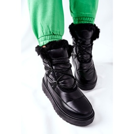S.Barski Botas de nieve cálidas negras para mujer Black Gordian negro 4