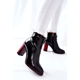 S.Barski Botas negras de mujer lacadas en un poste Cofton negro 4