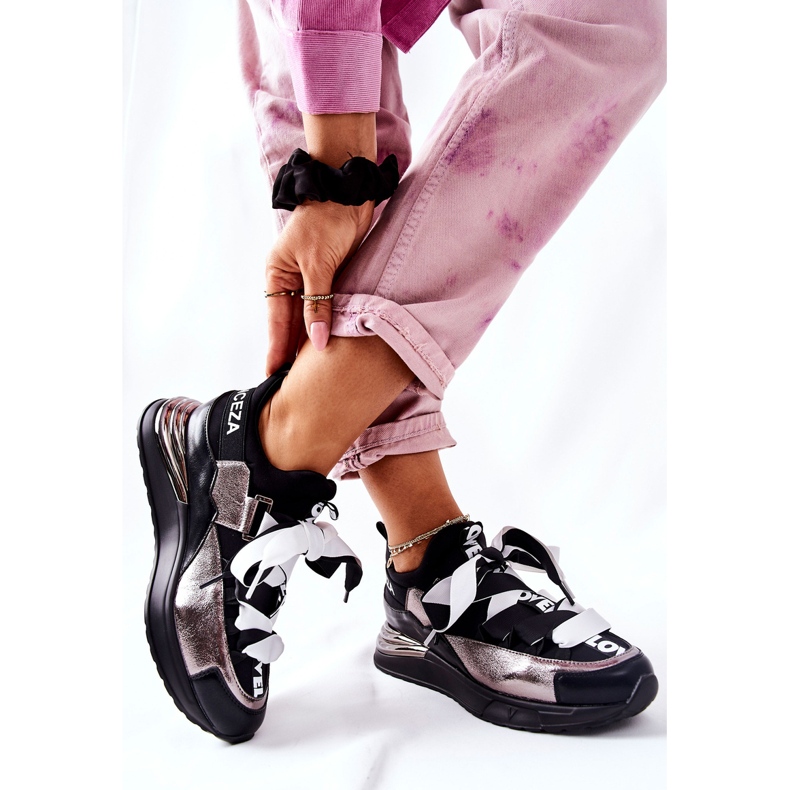 Vinceza Zapatillas Deportivas Deportivas Negras y Plateadas Dexla negro 2