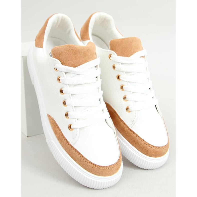 Zapatillas de mujer blancas 6110 Khaki blanco caqui 1