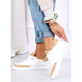 Zapatillas de mujer blancas 6110 Khaki blanco caqui 3