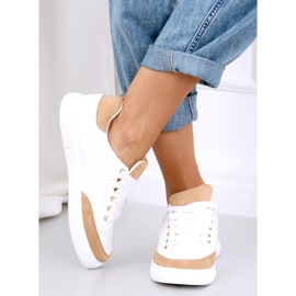 Zapatillas de mujer blancas 6110 Khaki blanco caqui 4