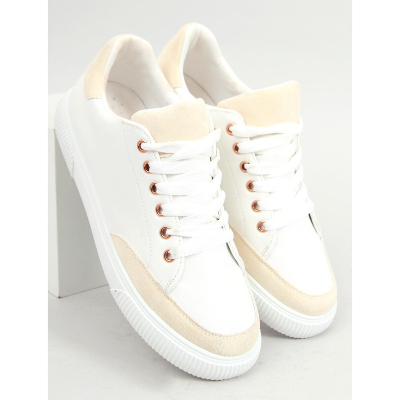 Zapatillas de mujer blancas 6110 Yellow blanco amarillo 1