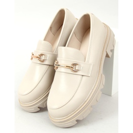 Mocasines con suela gruesa YY11 Beige 5