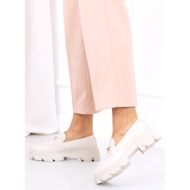 Mocasines con suela gruesa YY11 Beige 3