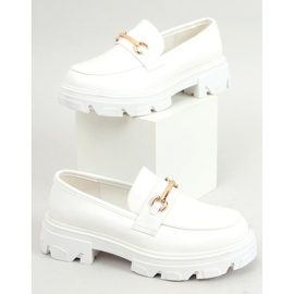 Blanco YY11 Mocasines blancos con suela gruesa 5