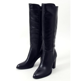 Botas negras de tacón alto UK03P Black negro 3