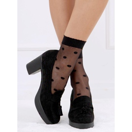 Zapato de salón en poste y plataforma negro 8B817 Negro 3
