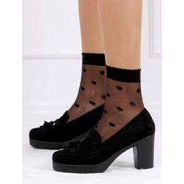 Zapato de salón en poste y plataforma negro 8B817 Negro 4