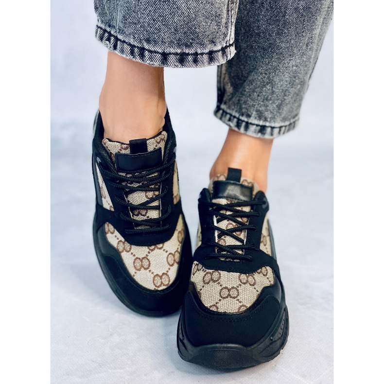 Zapatillas Isla Negra beige negro 1