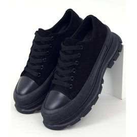 Zapatillas Lily Black de suela alta negro 1