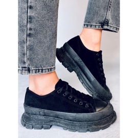 Zapatillas Lily Black de suela alta negro 2