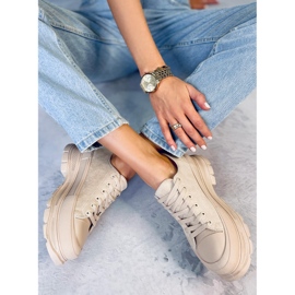 Zapatillas Lily Beige de suela alta 4