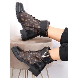 Botas militares Karla Black marrón negro 1