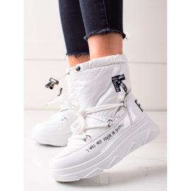 Botas de nieve VINCEZA relucientes blanco 3