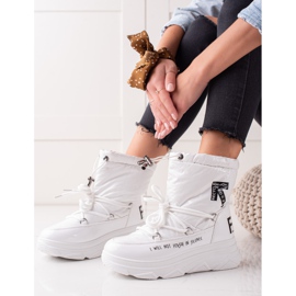 Botas de nieve VINCEZA relucientes blanco 1