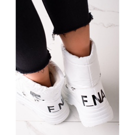 Botas de nieve VINCEZA relucientes blanco 2