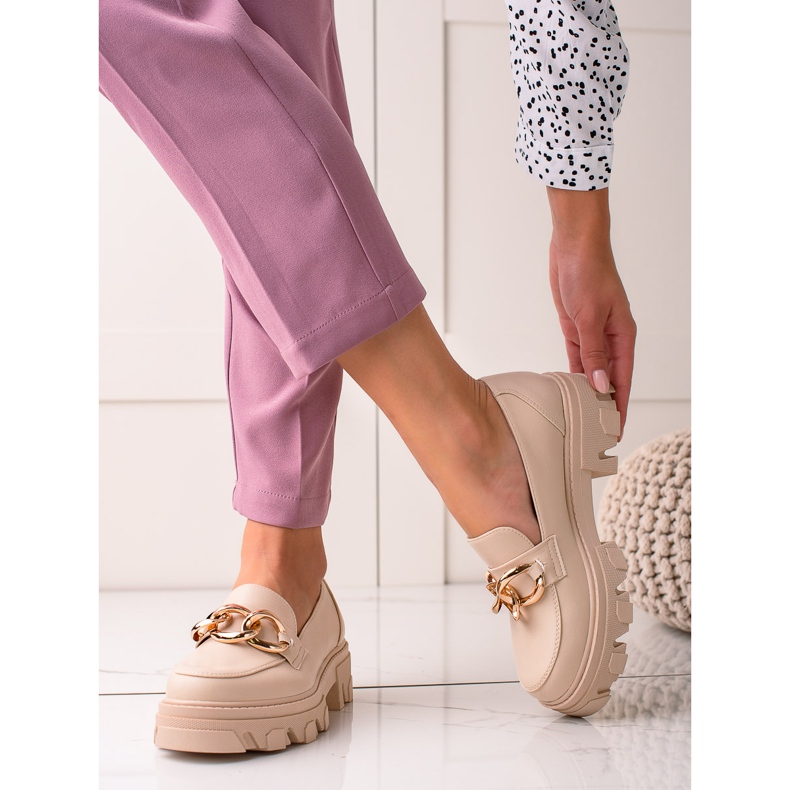 Sweet Shoes Zapatos elegantes en la plataforma beige 1
