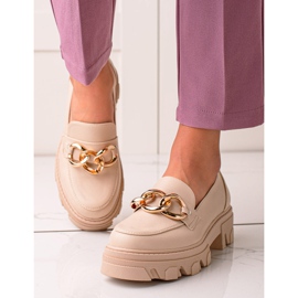 Sweet Shoes Zapatos elegantes en la plataforma beige 2