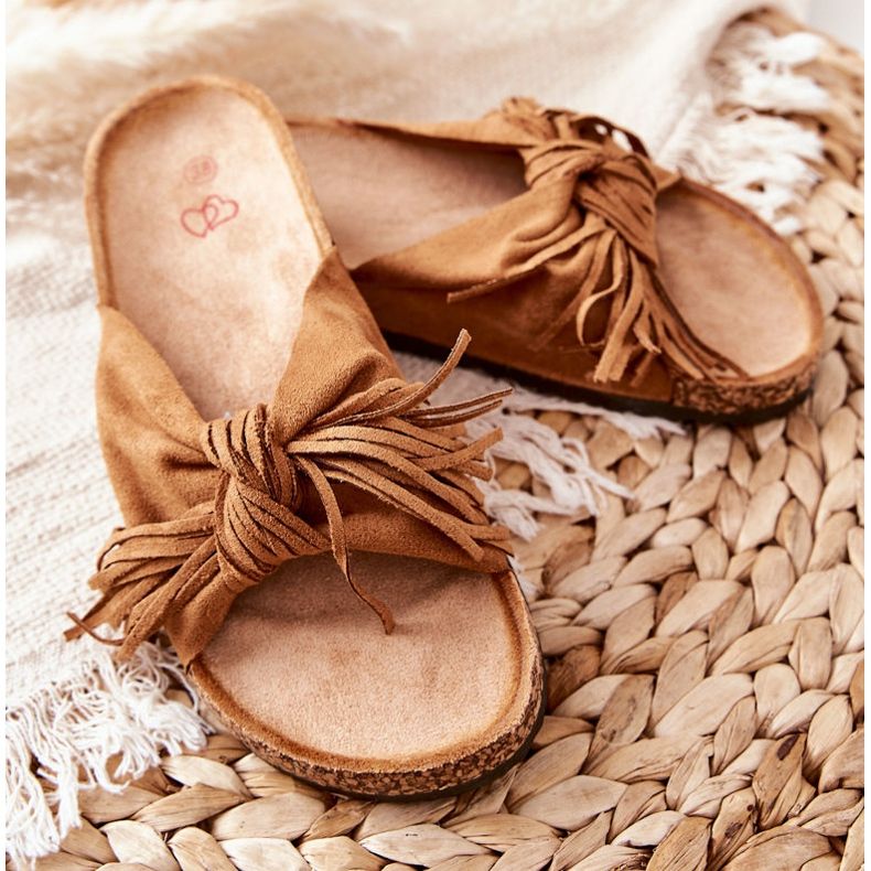 FW1 Chanclas con suela de corcho Taryne Camel marrón 2