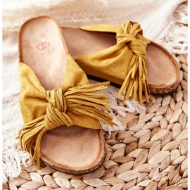 FW1 Chanclas con suela de corcho Taryne amarillas amarillo 2