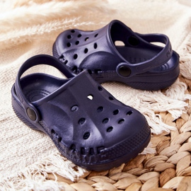 Flameshoes Pantuflas de Casa Infantil Crocs Azul Marino 2