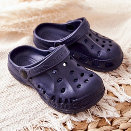 Flameshoes Pantuflas de Casa Infantil Crocs Azul Marino 3