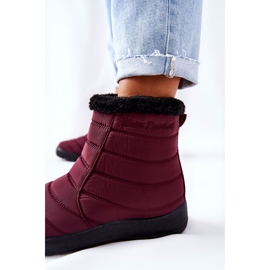 PE1 Botas de nieve con aislamiento de mujer Burgundy Mezyss rojo 3